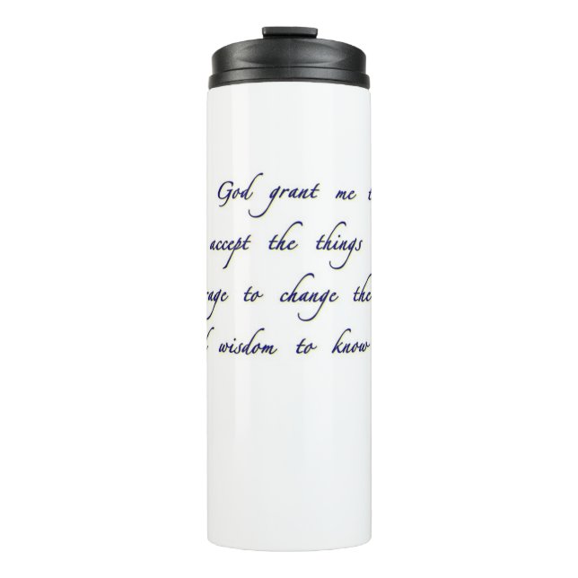 Garrafa Térmica Caneca de viagem da oração da serenidade (Frente)