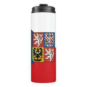 Garrafa Térmica Caneca de viagem da República Checa, Bandeira chec