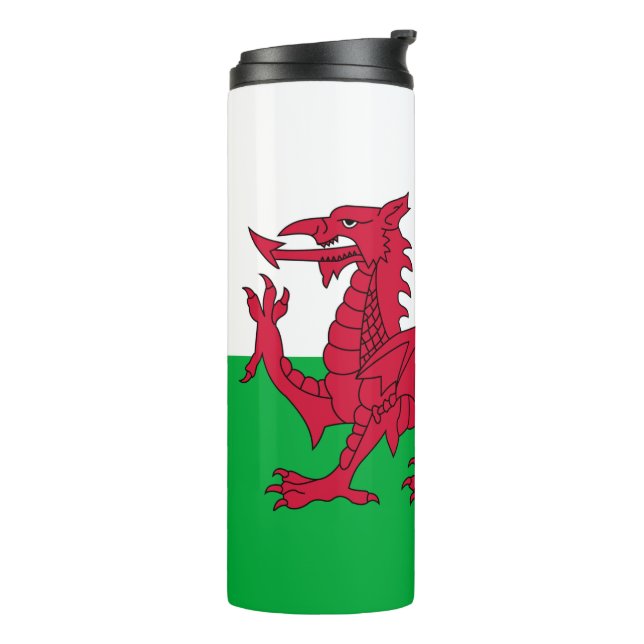 Garrafa Térmica Caneca de viagem de Gales, Cymru Dragon, Welsh Fla (Giro à esquerda)