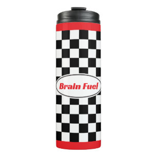 Garrafa Térmica Caneca de Viagem Divertida com Bandeira Xadrez de 