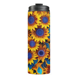 Garrafa Térmica Caneca de Viagem Girassol