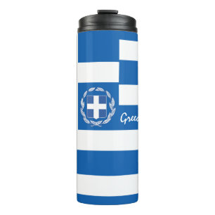Garrafa Térmica Caneca de viagem grécia, bandeira grega patriótica