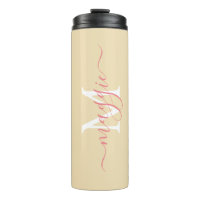 Caneca de viagem inicial e de nome personalizado e