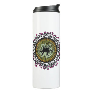 Garrafa Térmica Caneca de Viagem Mandala Floral Psicodélica para O