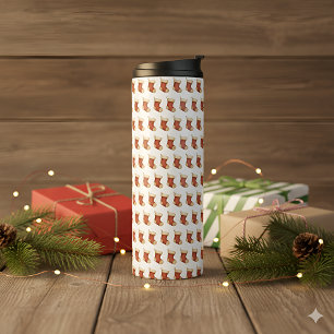 Garrafa Térmica Caneca de Viagem Meia de Natal com Pontos Macios