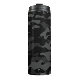 Garrafa Térmica Caneca de viagem Pai Preto Camuflagem Tumbler Térm