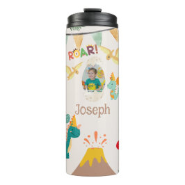 Garrafa Térmica Caneca de Viagem para Aniversário de Dinossauro – 