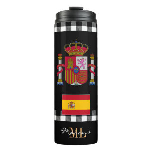 Garrafa Térmica Caneca de viagem Patriótica de Espanha, Bandeira E