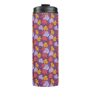 Garrafa Térmica Caneca de viagem térmica botânica roxa