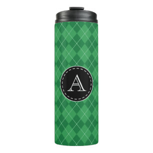 Garrafa Térmica Caneca de viagem verde com monograma personalizado