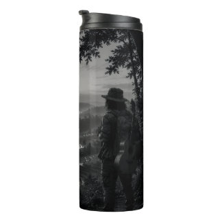 Garrafa Térmica Caneca de Viagem Viajante Preto e Branco do Vale d