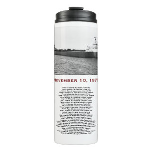 Garrafa Térmica Caneca Edmund Fitzgerald com Nomes da Tripulação