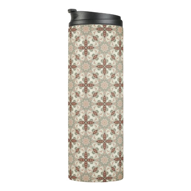 Garrafa Térmica Caneca Isolada Tons Quentes Vintage/Boêmio (Rotação à direita)