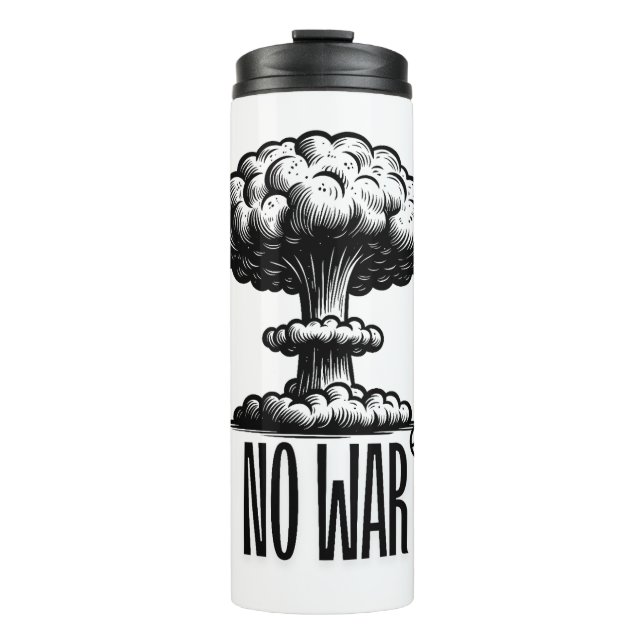 Garrafa Térmica Caneca NÃO À GUERRA (Frente)