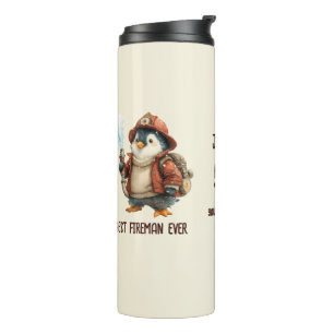 Garrafa Térmica Caneca Personalizada de Fogo de Pinguim de Inverno