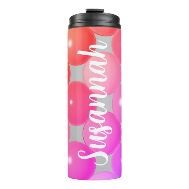 Garrafa Térmica Caneca Personalizada Rosa Vibrante Presente para E (Frente)
