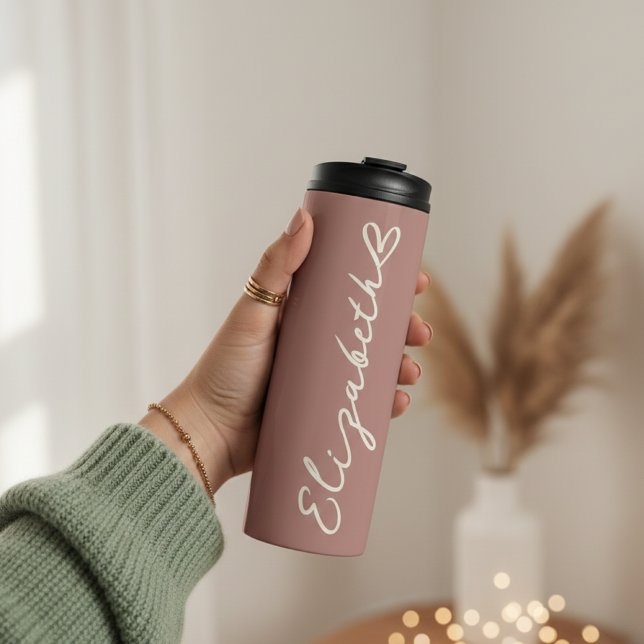 Garrafa Térmica Caneca Personalizada Térmica de Presente para Ela  (Custom Name Thermal Tumbler Gift for Her & Mom, Bridesmaid Personalized Bridal Party Tumbler)
