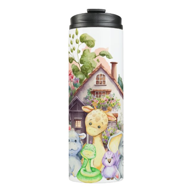 Garrafa Térmica Caneca Térmica Animais Fofos (Frente)