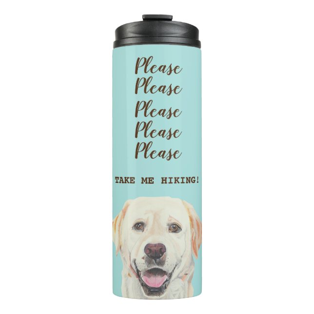 Garrafa Térmica Caneca Térmica do Labrador Retriever Divertido (Frente)