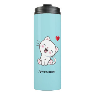 Garrafa Térmica Caneca Térmica Gatinho Fofinho & Coração