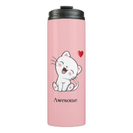 Garrafa Térmica Caneca Térmica Gatinho Fofinho & Coração