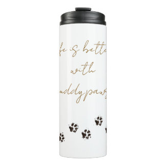 Garrafa Térmica Caneca Térmica Patas de Cachorro Sujas