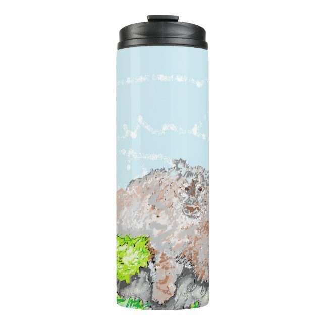 Garrafa Térmica Caneca Termo de Viagem : Puma à Espera (Frente)