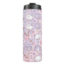 Canecas Térmicas Kawaii de Gatos Sonolentos