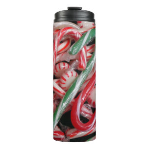 Garrafa Térmica Canes e Peppermintas Doces
