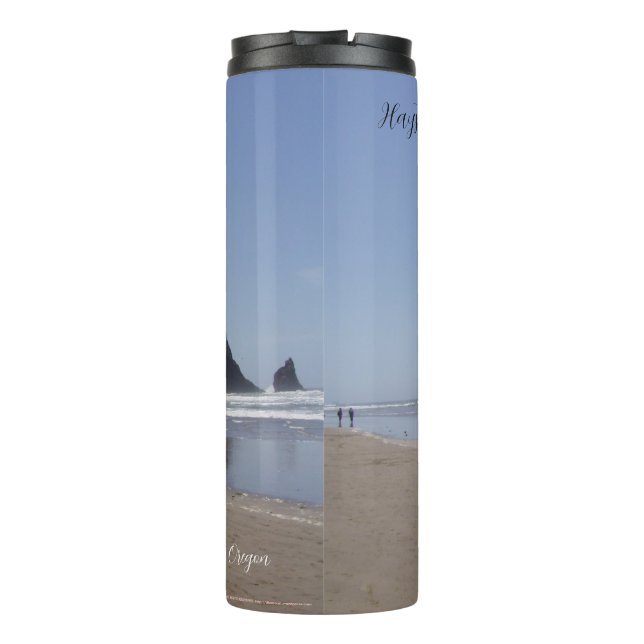 Garrafa Térmica Cannon Beach, Oregon Coffee Mug (Verso)