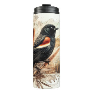 Garrafa Térmica Cantarilho Negra Vermelho Despenteia Tumbler Térmi