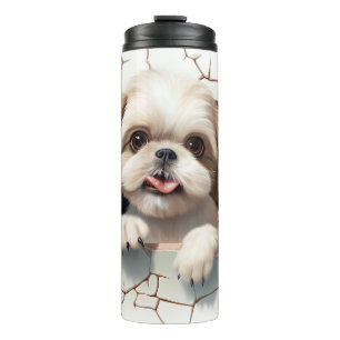 Garrafa Térmica Cão 3-D Shih-tzu