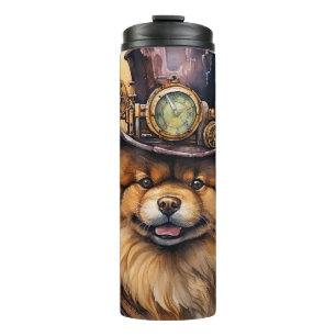 Garrafa Térmica Cão Chow Chow Steampunk