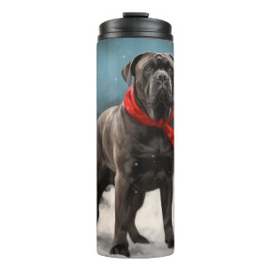 Garrafa Térmica Cão Corso na Neve Natal