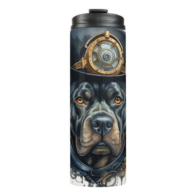 Garrafa Térmica Cão Corso Steampunk (Frente)
