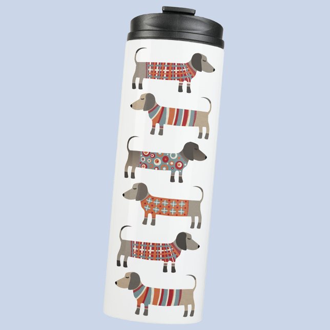 Garrafa Térmica Cão de Enchimento (Dachshund Wiener Sausage Dog fun thermal tumbler)