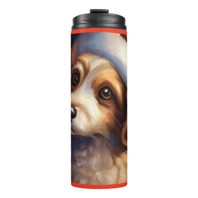 Garrafa Térmica Cão de Natal 2 (Frente)