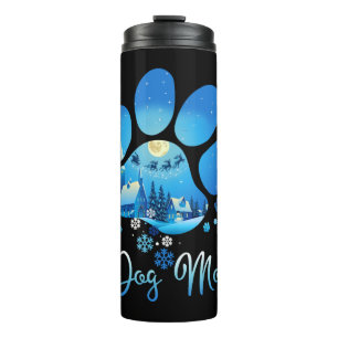 Garrafa Térmica Cão de Natal Mãe