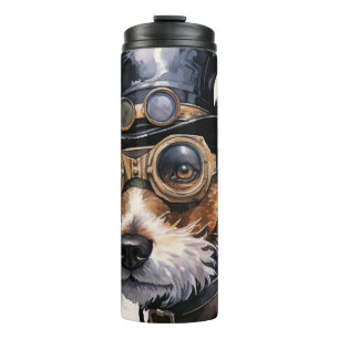 Garrafa Térmica Cão Fox Terrier Steampunk