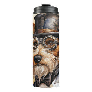 Garrafa Térmica Cão Fox Terrier Steampunk