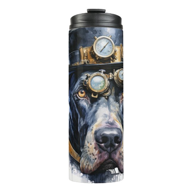 Garrafa Térmica Cão Great Dane Steampunk (Frente)