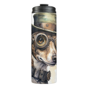 Garrafa Térmica Cão Greyhound Steampunk