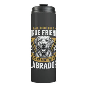 Garrafa Térmica Cão Labrador Amigo Verdadeiro