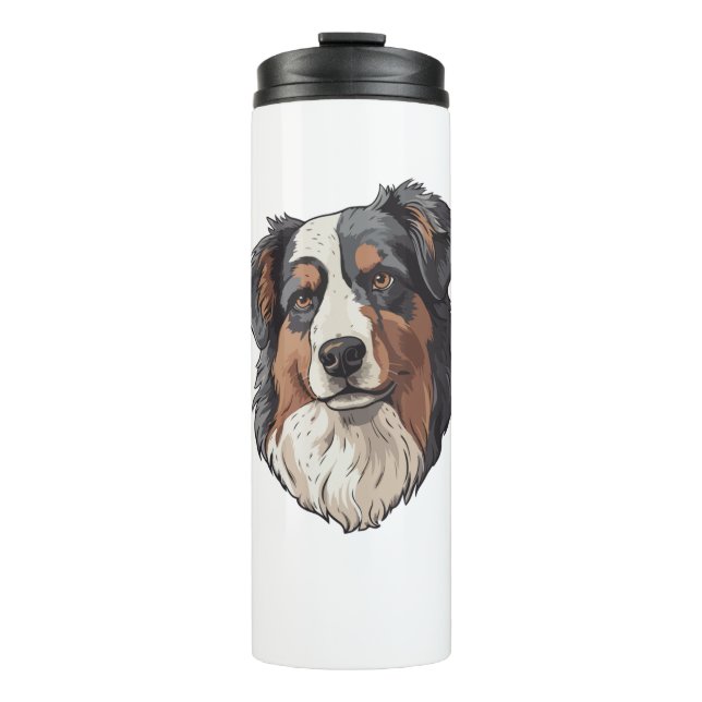 Garrafa Térmica Cão pastor australiano (Frente)
