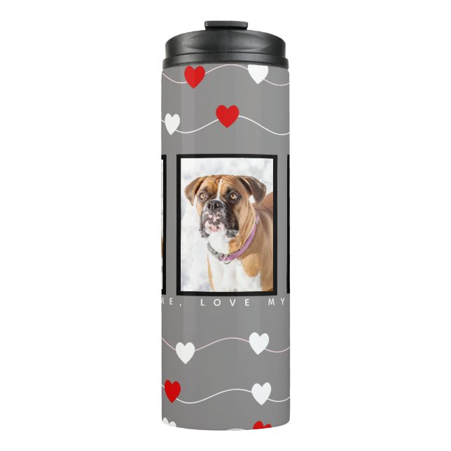 Garrafa Térmica Cão Personalizado Foto Personalizado Cão (Frente)
