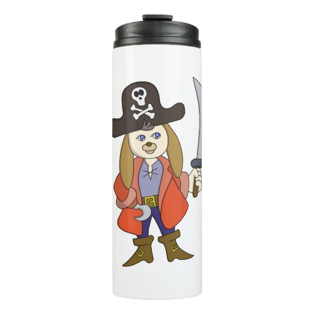 Garrafa Térmica Cão Pirata (Frente)