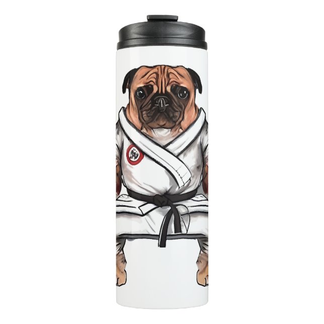 Garrafa Térmica cão sabe karate (Frente)