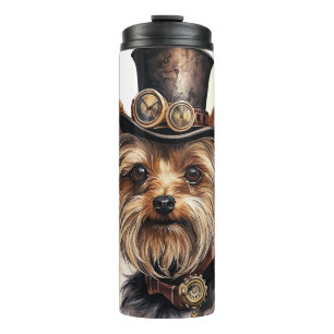 Garrafa Térmica Cão Yorkshire Terrier Steampunk