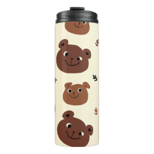 Garrafa Térmica Cara de urso engraçado