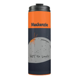 Garrafa Térmica Caractere Não Engraçado Solitário (Laranja)